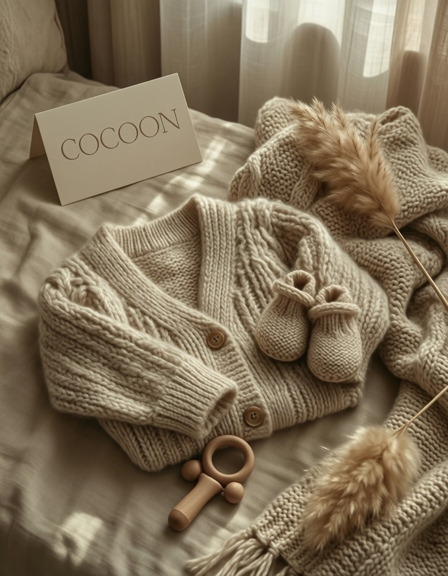 COCOON Cozy Organic Baby Knit — AI generated image