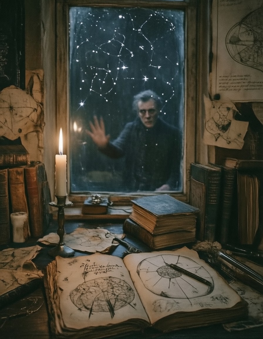Scholar's Study in Cosmic Horror — AI generated image