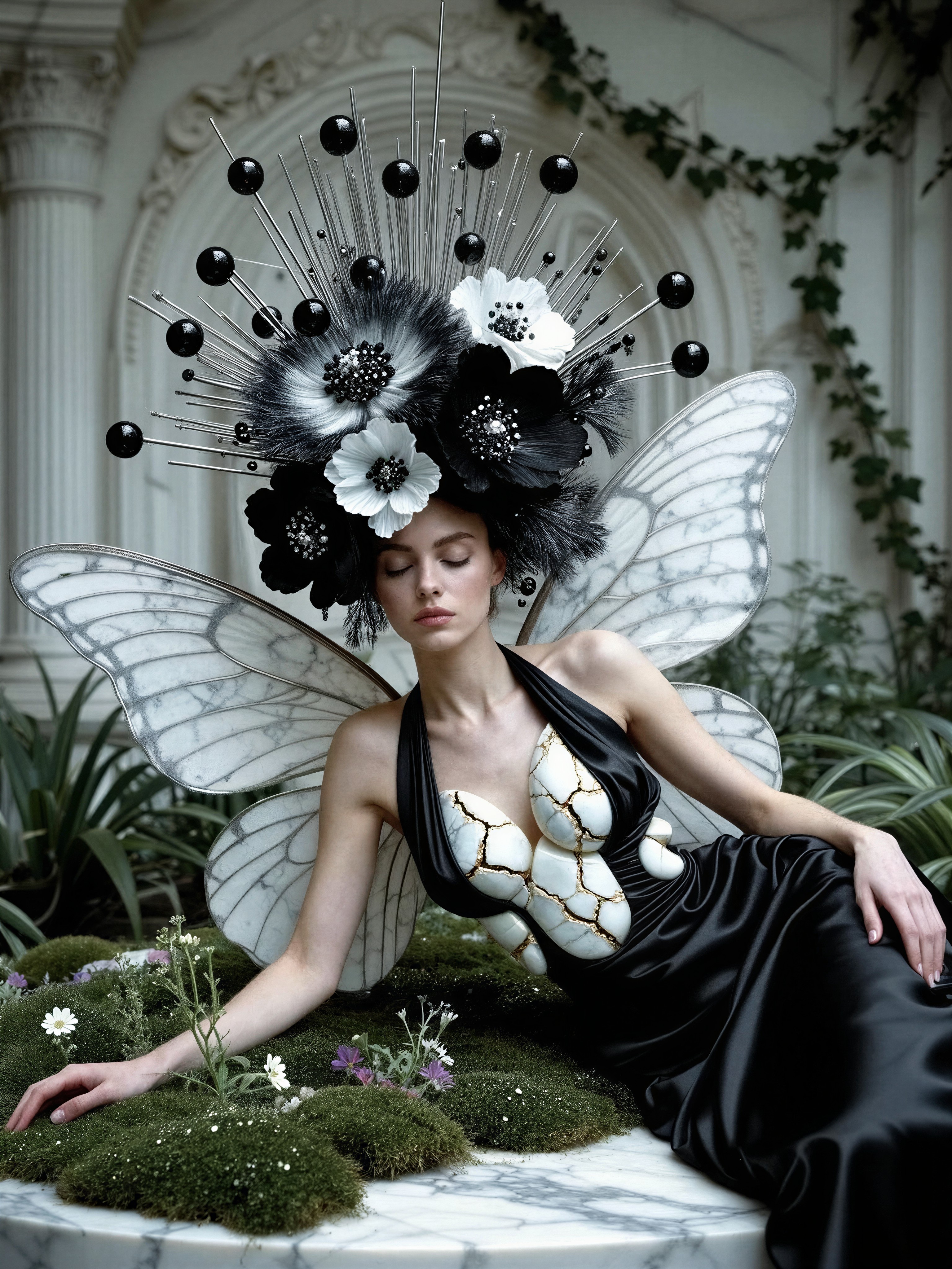 Candid Close-Up of Fae in Baroque Hall — AI generated image