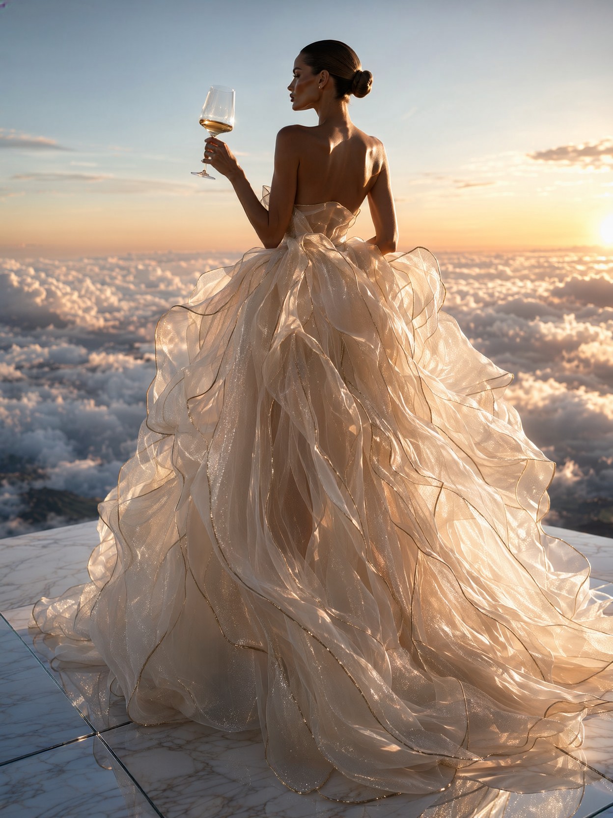 Majestic Editorial Above Sea Of Clouds — AI generated image
