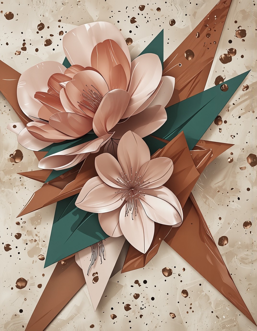 Abstract Floral Fusion — AI generated image