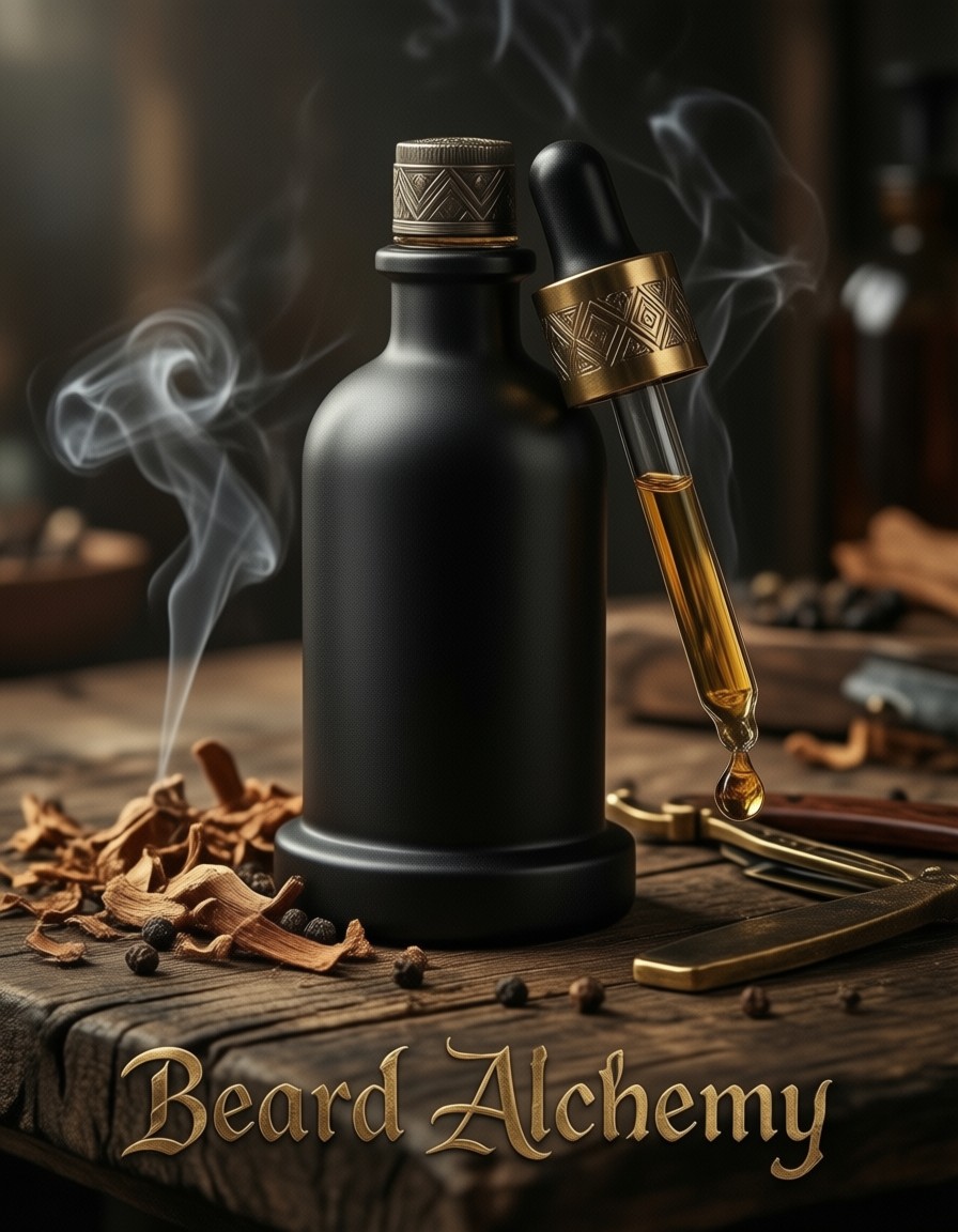 Luxurious Beard Oil Still Life — AI generated image