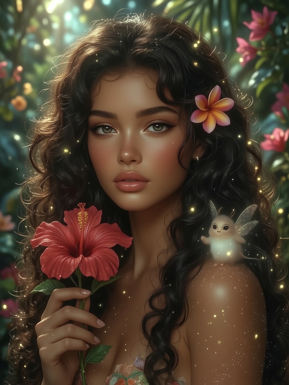 Goddess of the Enchanted Forest — AI generated image