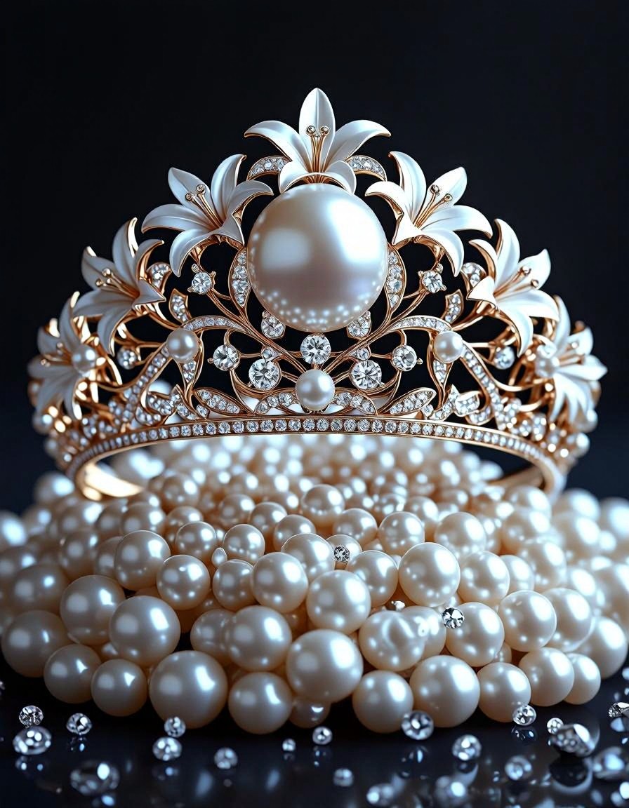 Luxury Art Nouveau Tiara — AI generated image