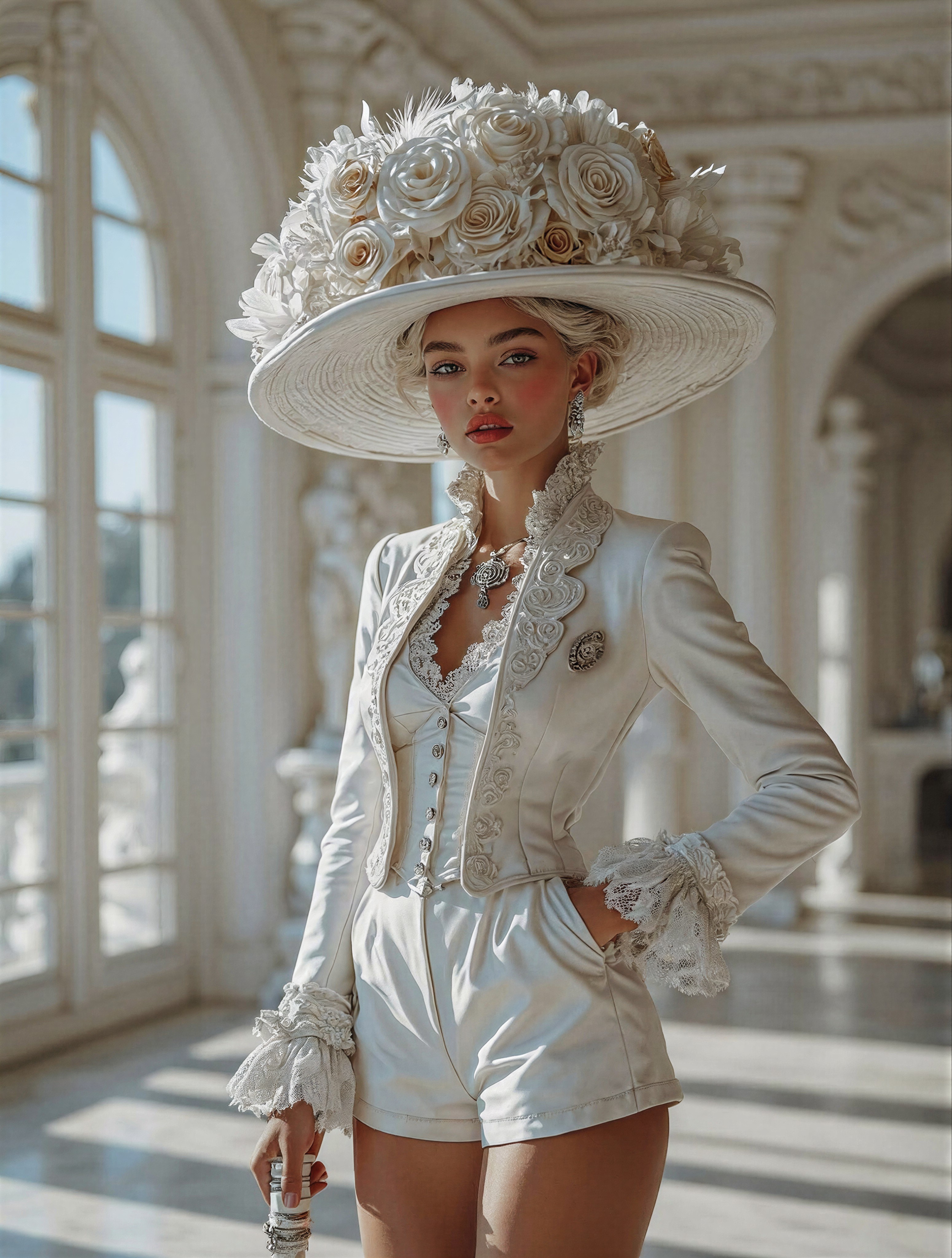 Haute Couture Victorian Portrait — AI generated image