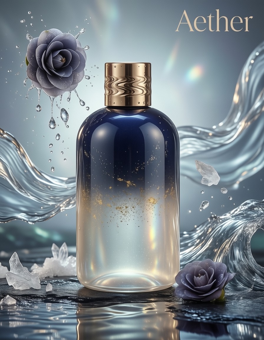 Luxurious Shampoo in Ethereal Still Life — AI generated image
