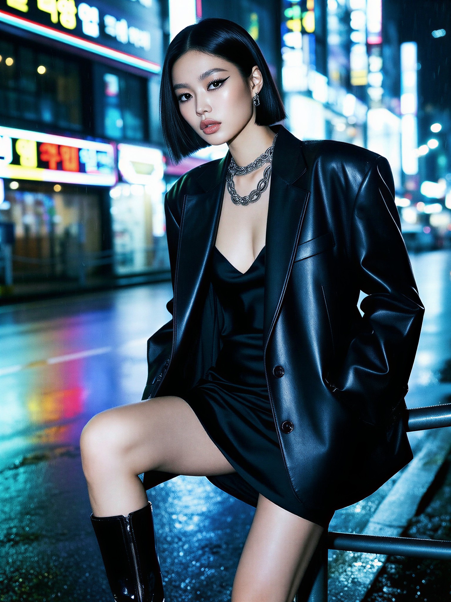 Luxury Seoul Street Glamour — AI generated image