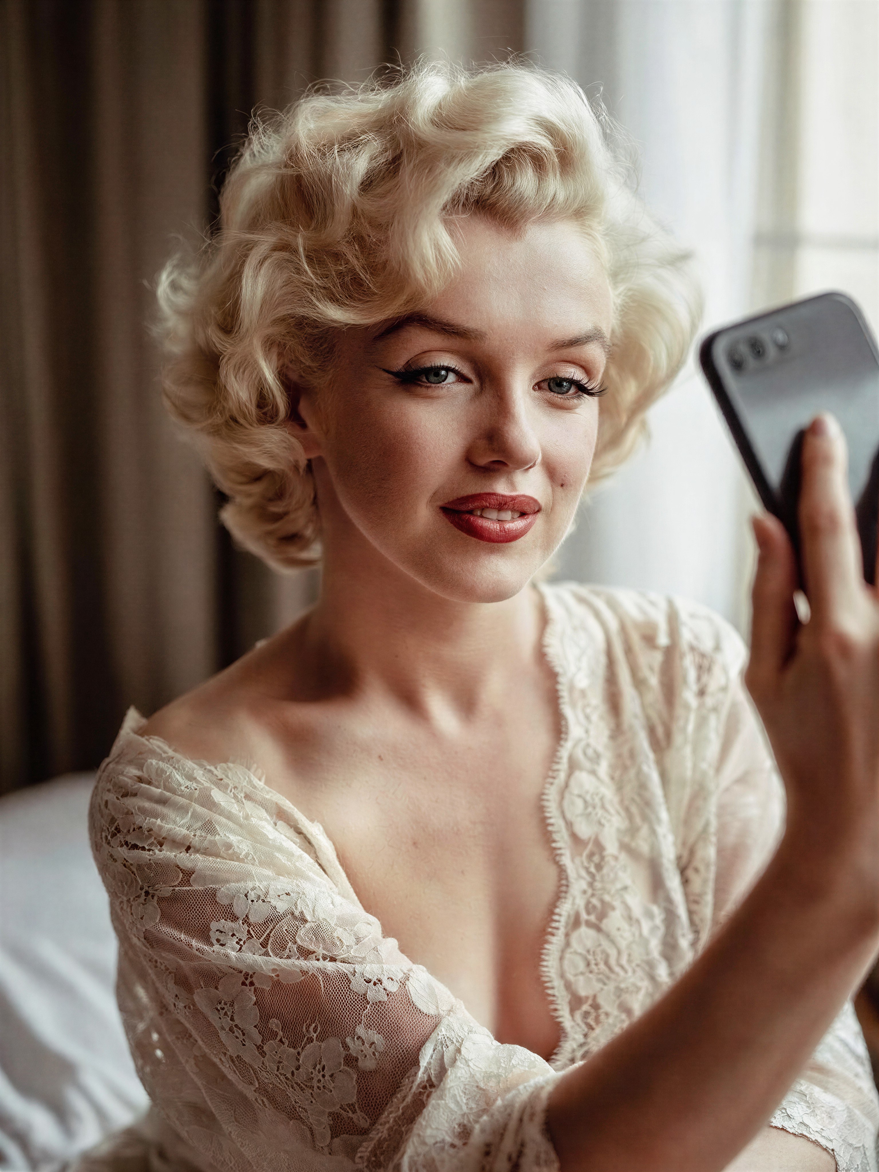 Marilyn Monroe Selfie Portrait — AI generated image