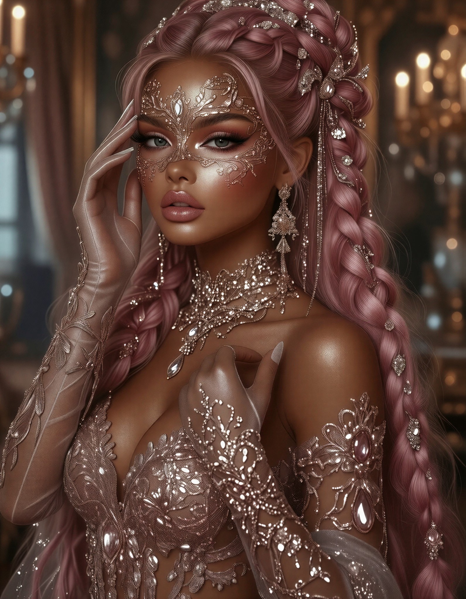 Opulent Glamour Portrait — AI generated image