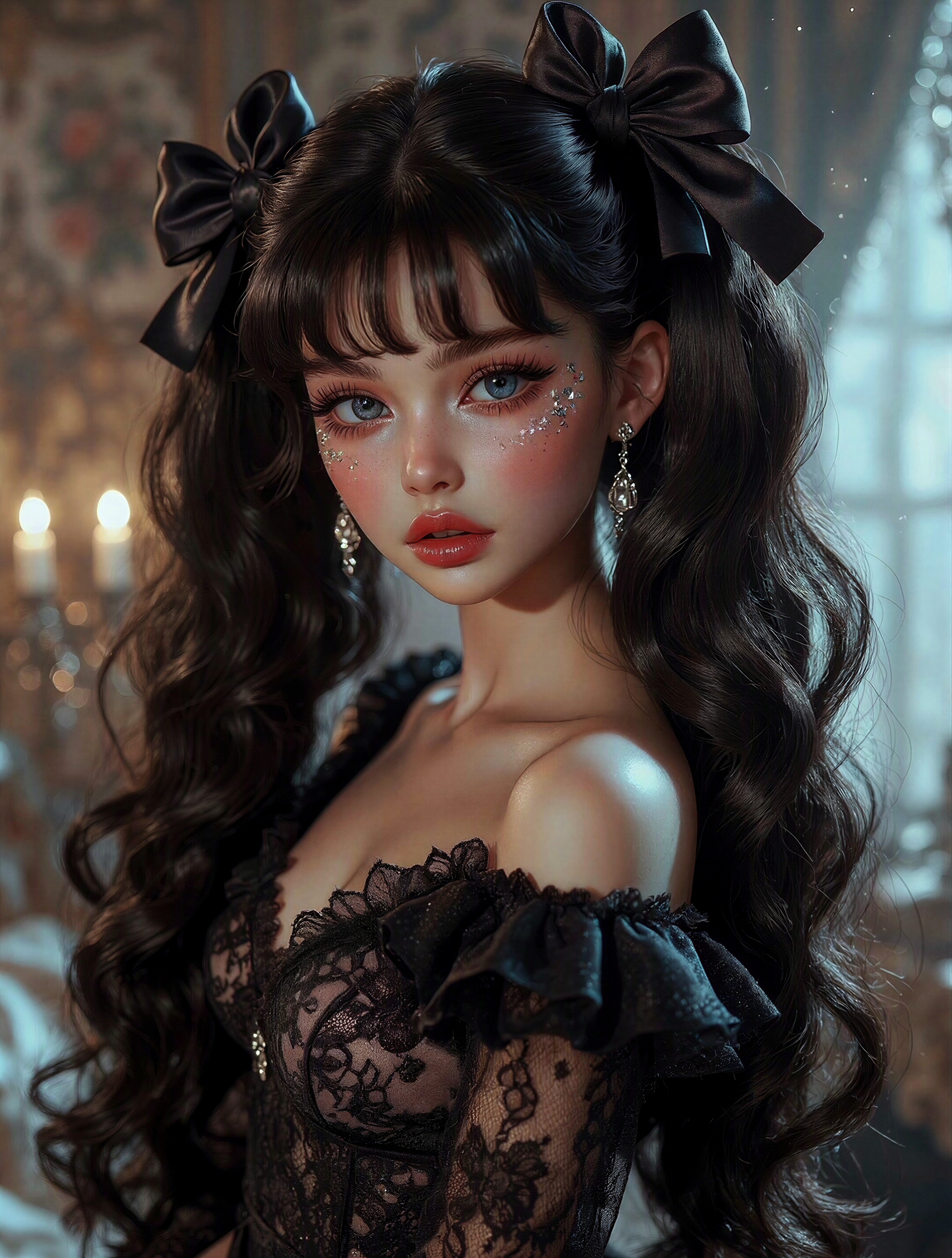 Enchanting Gothic Beauty Portrait — AI generated image