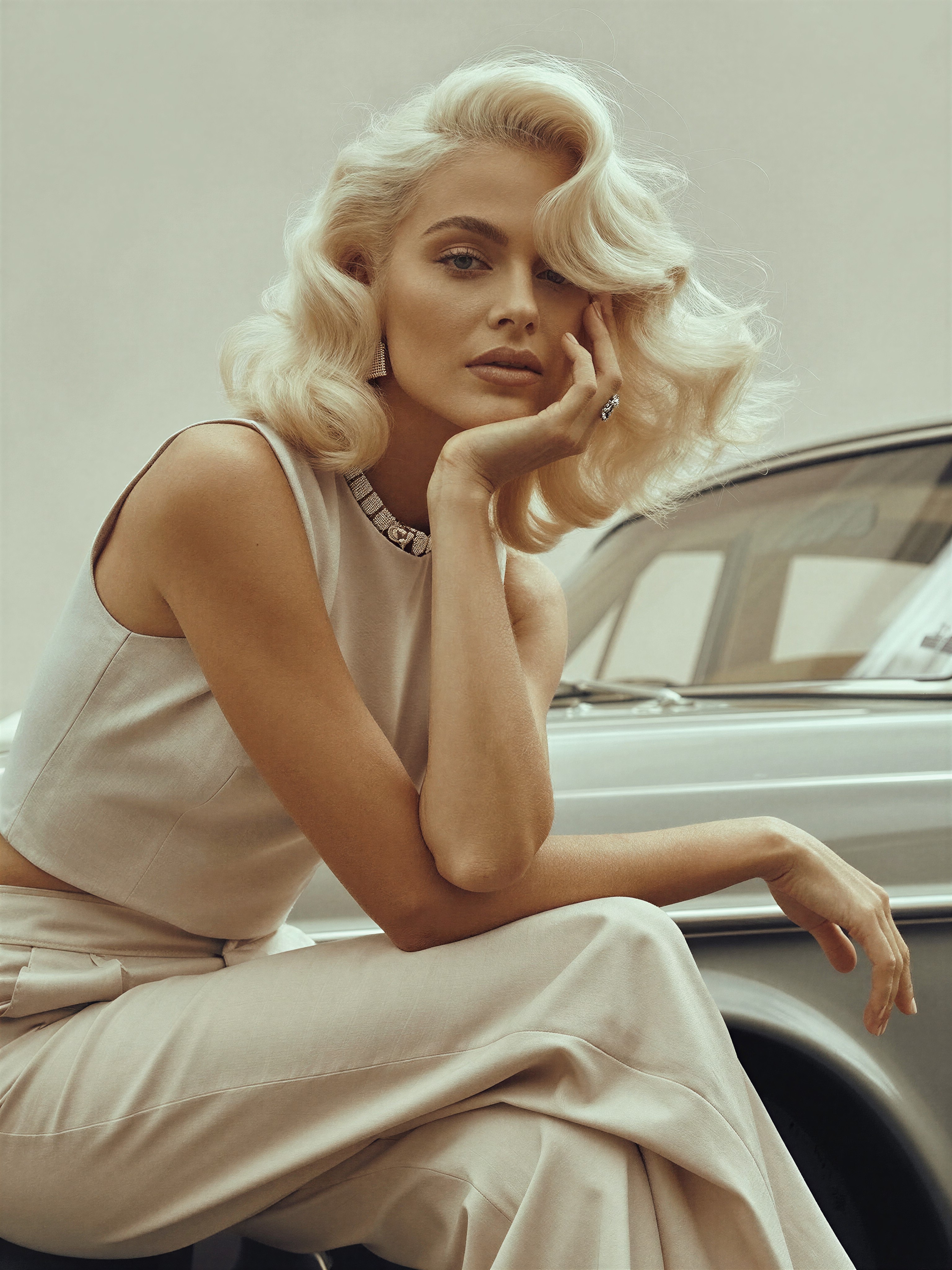 Cinematic Vintage Portrait of Elegant Woman — AI generated image