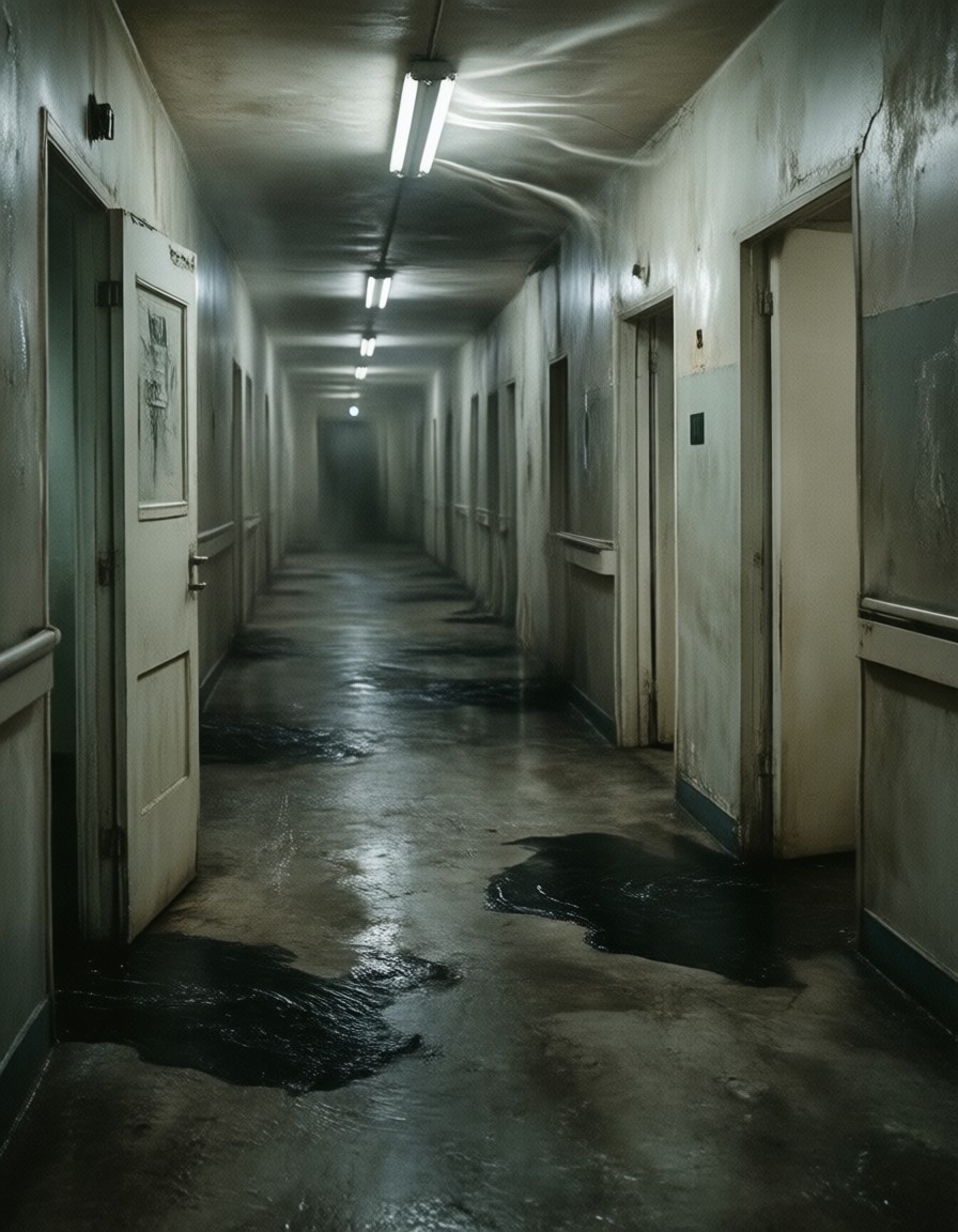 Endless Sterile Corridor — AI generated image