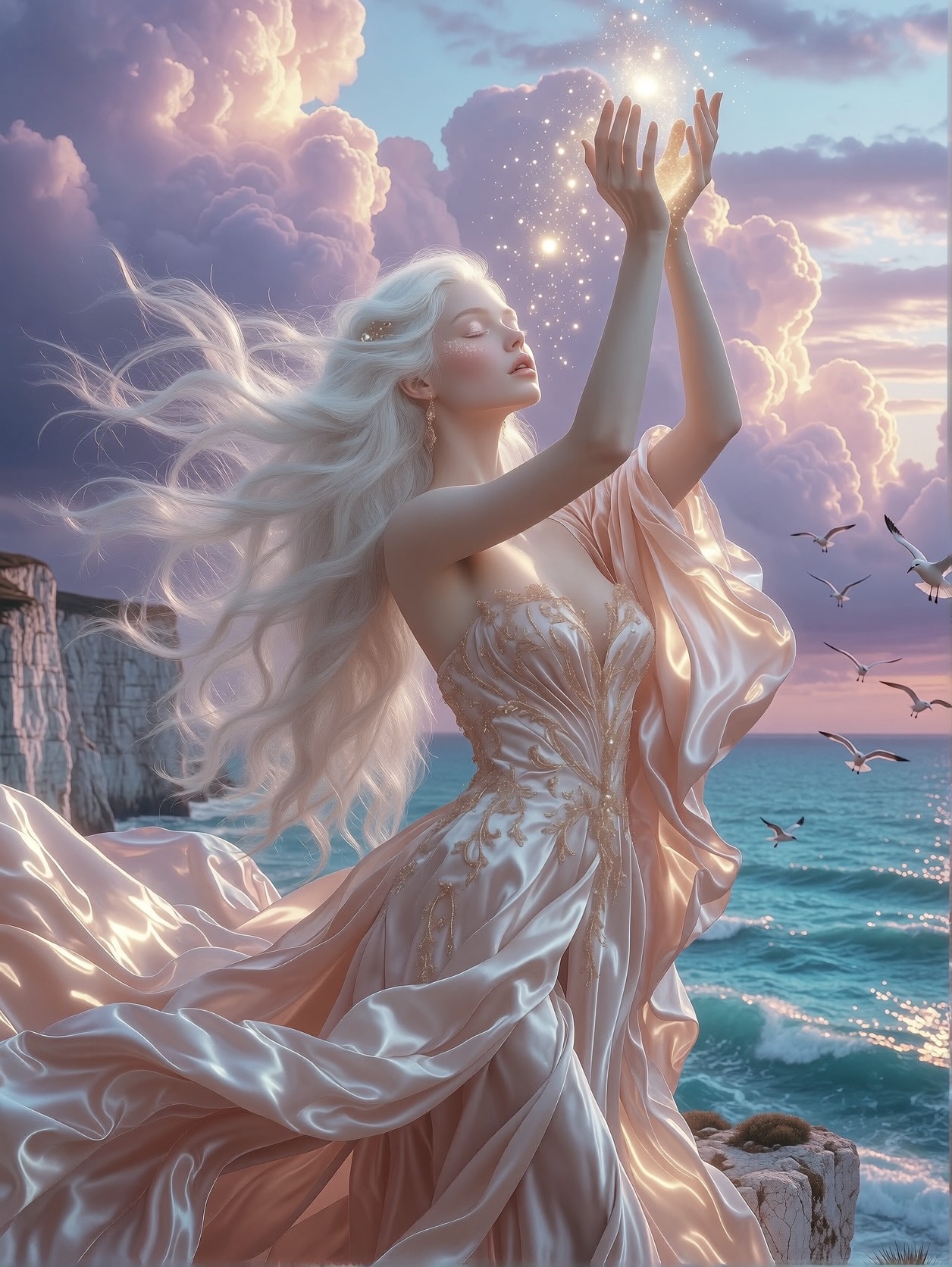 Surreal Coastal Beauty at Twilight — AI generated image