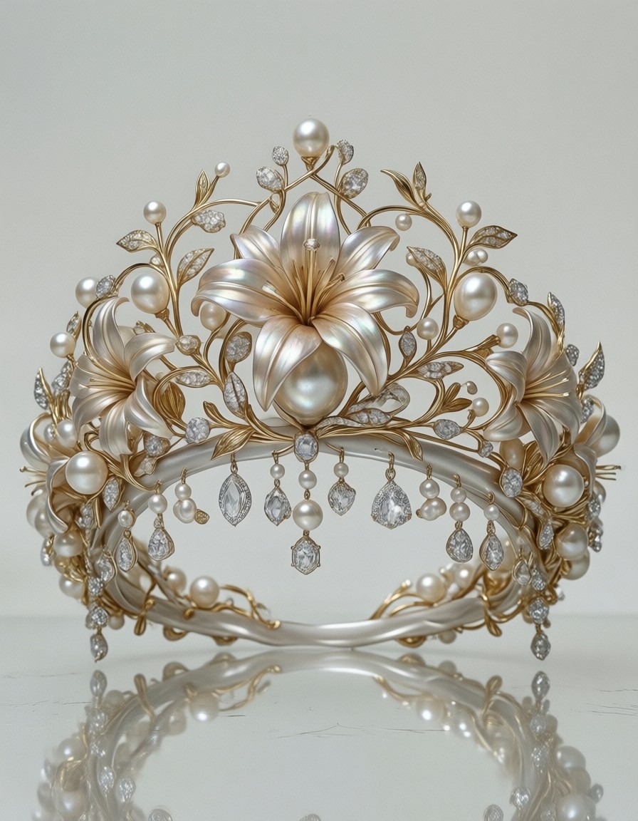 Luxury Art Nouveau Tiara — AI generated image