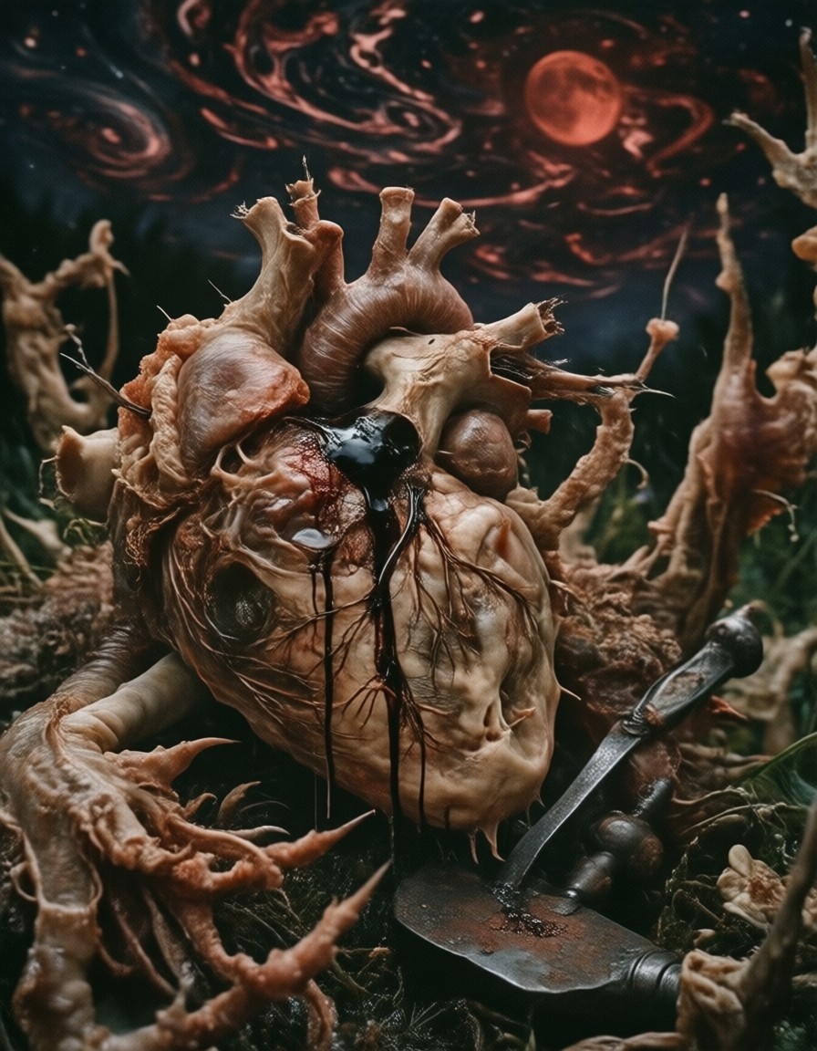 Nightmare Garden of Flesh and Blood — AI generated image
