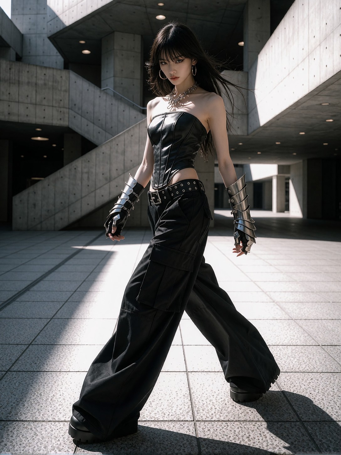Dynamic High Fashion Street Portrait — AI generated image