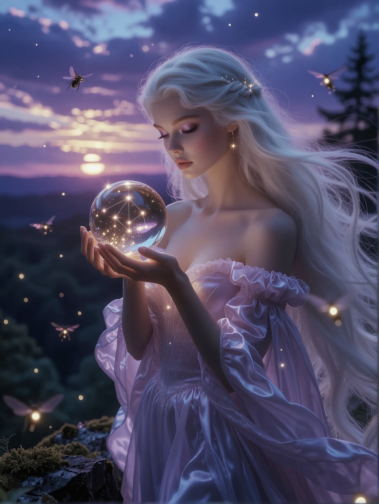 Mystical Twilight Maiden — AI generated image