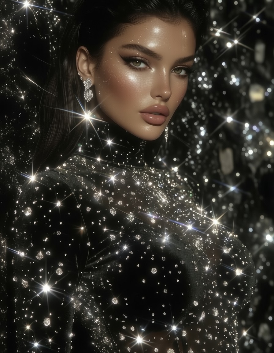 Glamorous Crystal Portrait — AI generated image