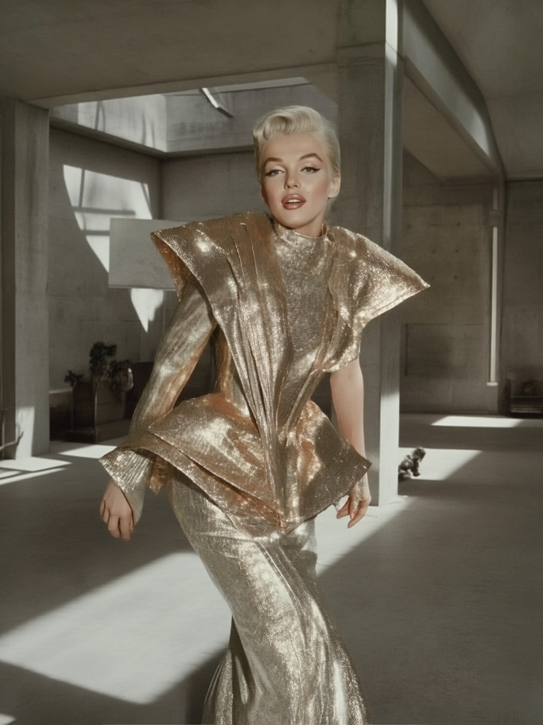 Marilyn Monroe in Avant-Garde Gown — AI generated image
