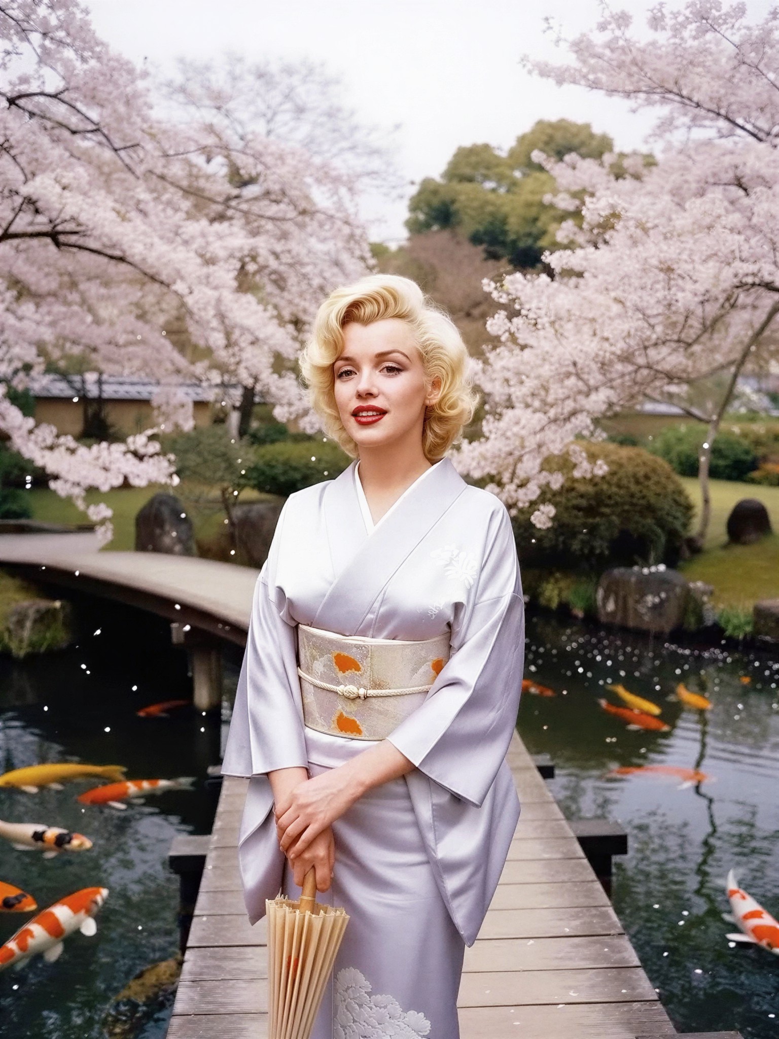 Marilyn Monroe in Kyoto Garden — AI generated image