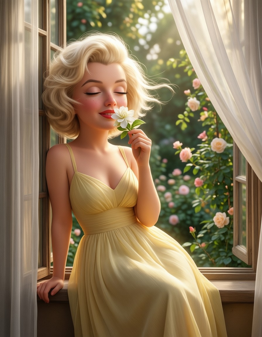 Pixar Style Marilyn Monroe Portrait — AI generated image