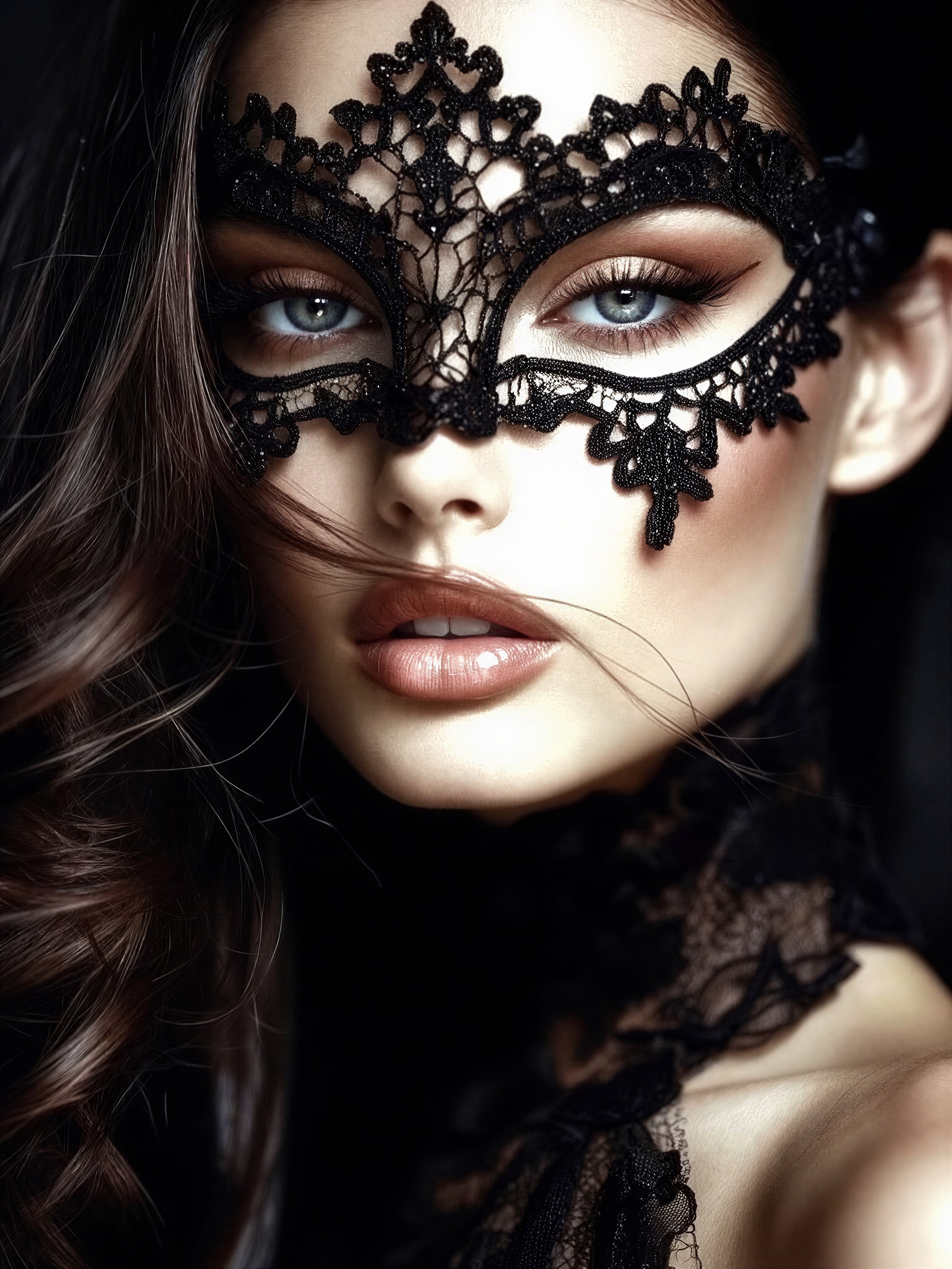 Mysterious Masquerade Beauty — AI generated image