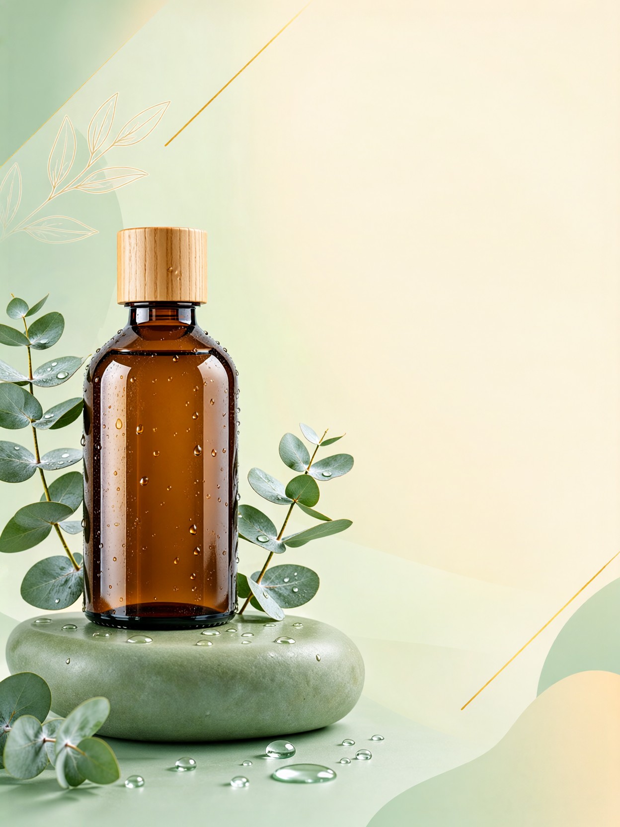 Eco Skincare Amber Bottle Promotion — AI generated image