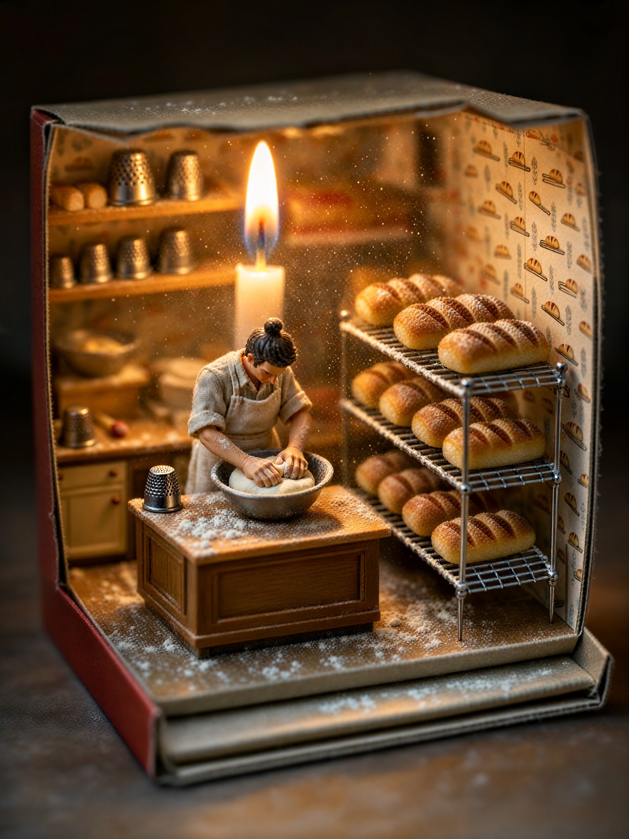 Matchbox Bakery Tiny Baker Diorama — AI generated image