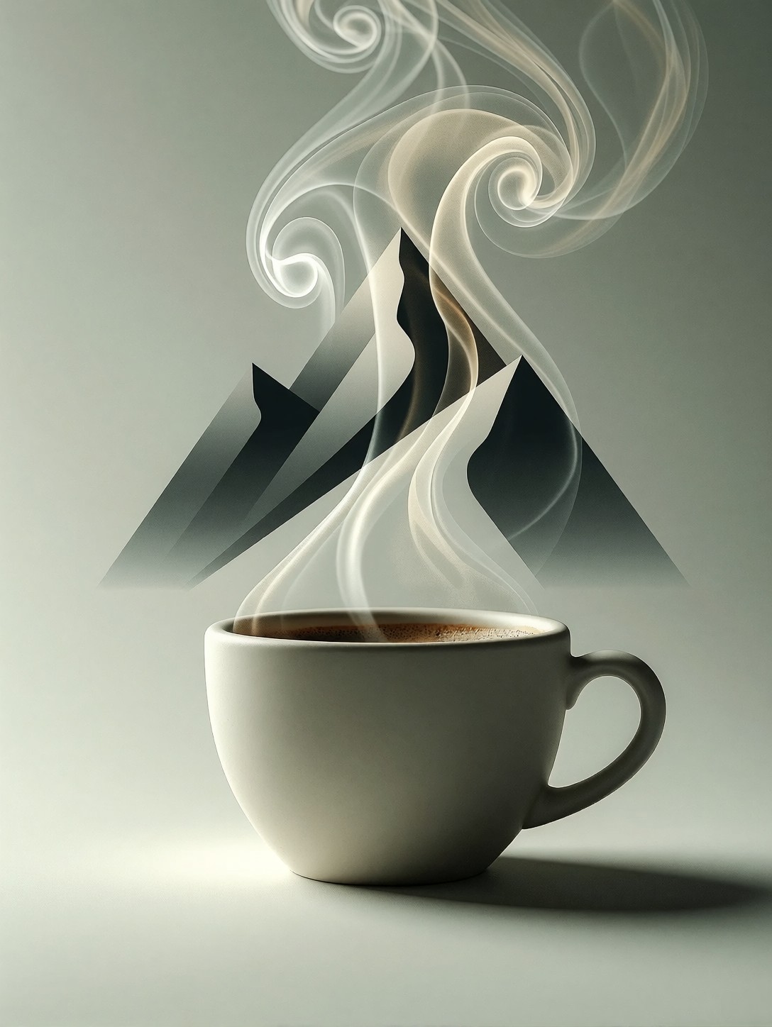Ceramic Cup Steam Mountain Branding — AI generated image