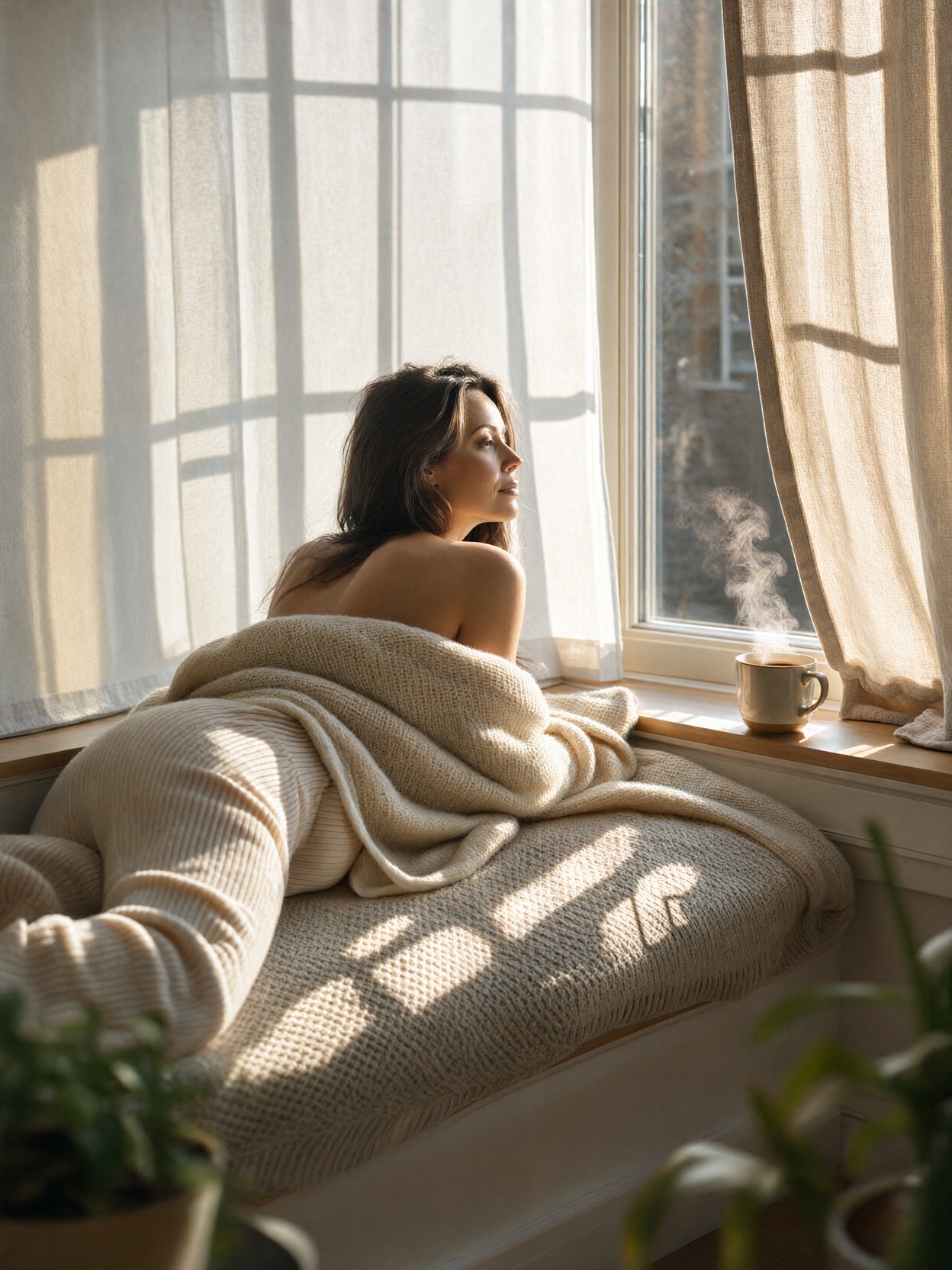 Sunlit Window Boudoir Morning — AI generated image
