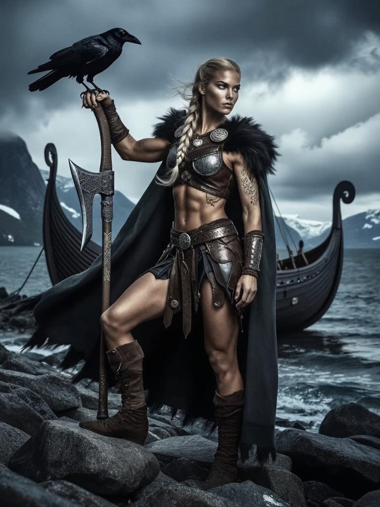 Dark Fantasy Viking Warrior Portrait